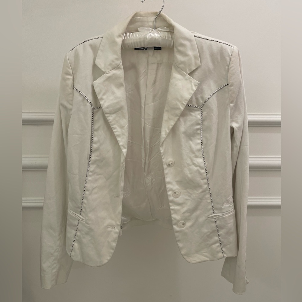Iceberg White Women's Blazer with Stitch Detail